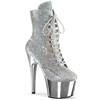 Pleaser - ADORE1020SQ02 Bottes de plateforme, Pole dance chaussures - Couleur argent/Couleur chrome Product image